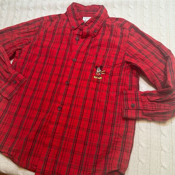 Disney Store Holiday Mickey Mouse Button Down Shirt sz M (7/8) - Picture 6 of 8